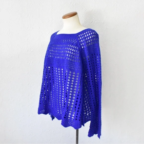 Ya Los Angeles Blue Open Knit Sweater - Picture 6 of 14